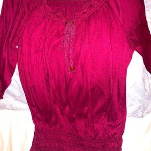 Semi long sleeve dress top